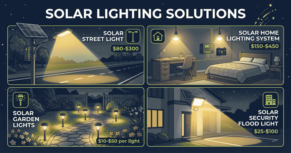 Off-Grid Solar Lighting Solutions: From Street Lights to Home Systems